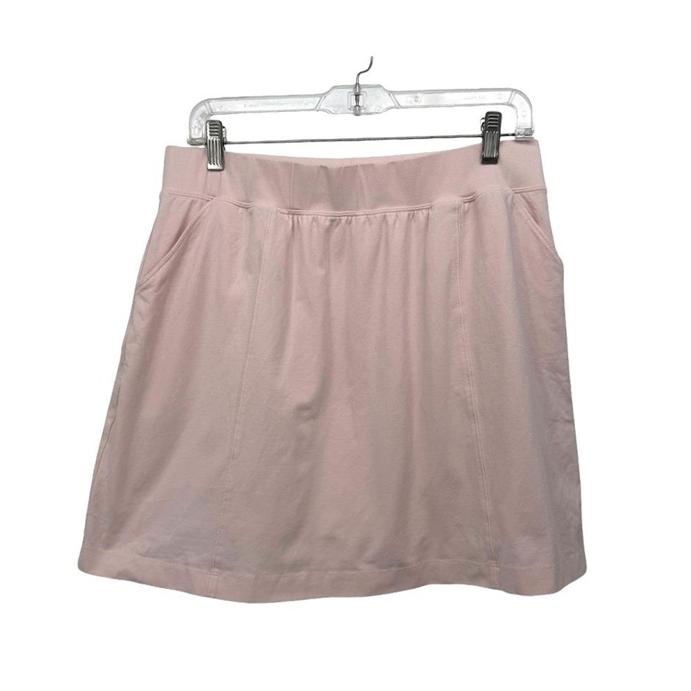 Christopher & Banks Golf Athletic Athleisure Skort Pink Knit Elastic Waist PL